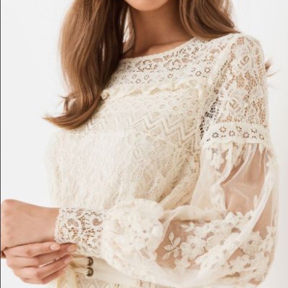 Spell Dresses | Spell Dawn Lace Belted Midi Dress | Color: Cream/White | Size: Xl | Vlager1's Closet Spell Dresses | Spell Dawn Lace Belted Midi Dress | Color: Cream/White | Size: Xl | Vlager1's Closet